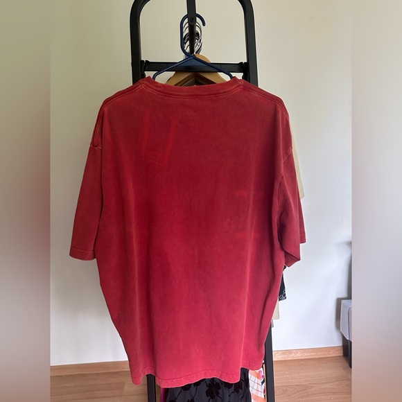 Jordan Oversized Fit Men’s Red/Orange Burnt color Vintage Shirt 100% Cotton - Picture 7 of 10